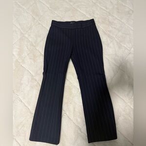 JNY Jones New York Navy Pinstripe Career Ankle Pants Slim Work Trouser S